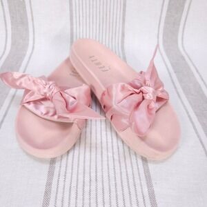 Fenty Puma Rihanna Pink Bow Slide Sandals Womens 8.5 Coquette Babydoll Feminine